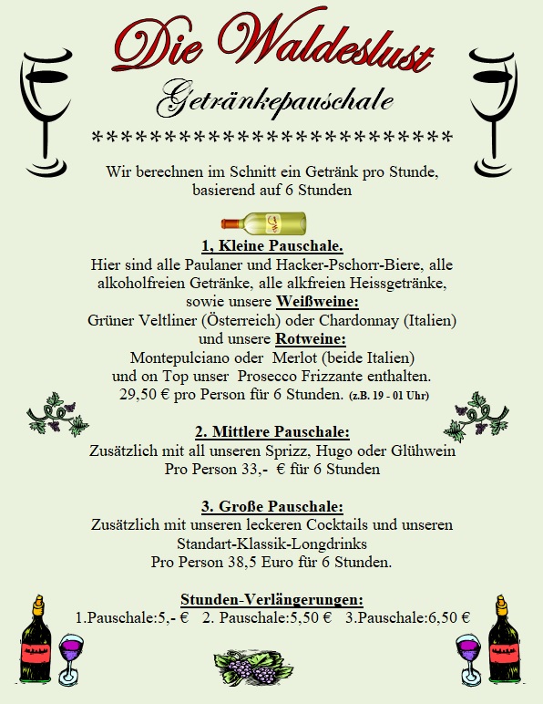 Getrnkepauschale 2023